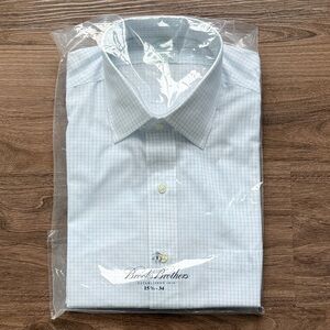 Brooks Brothers Men's Checkered Blue Shirt